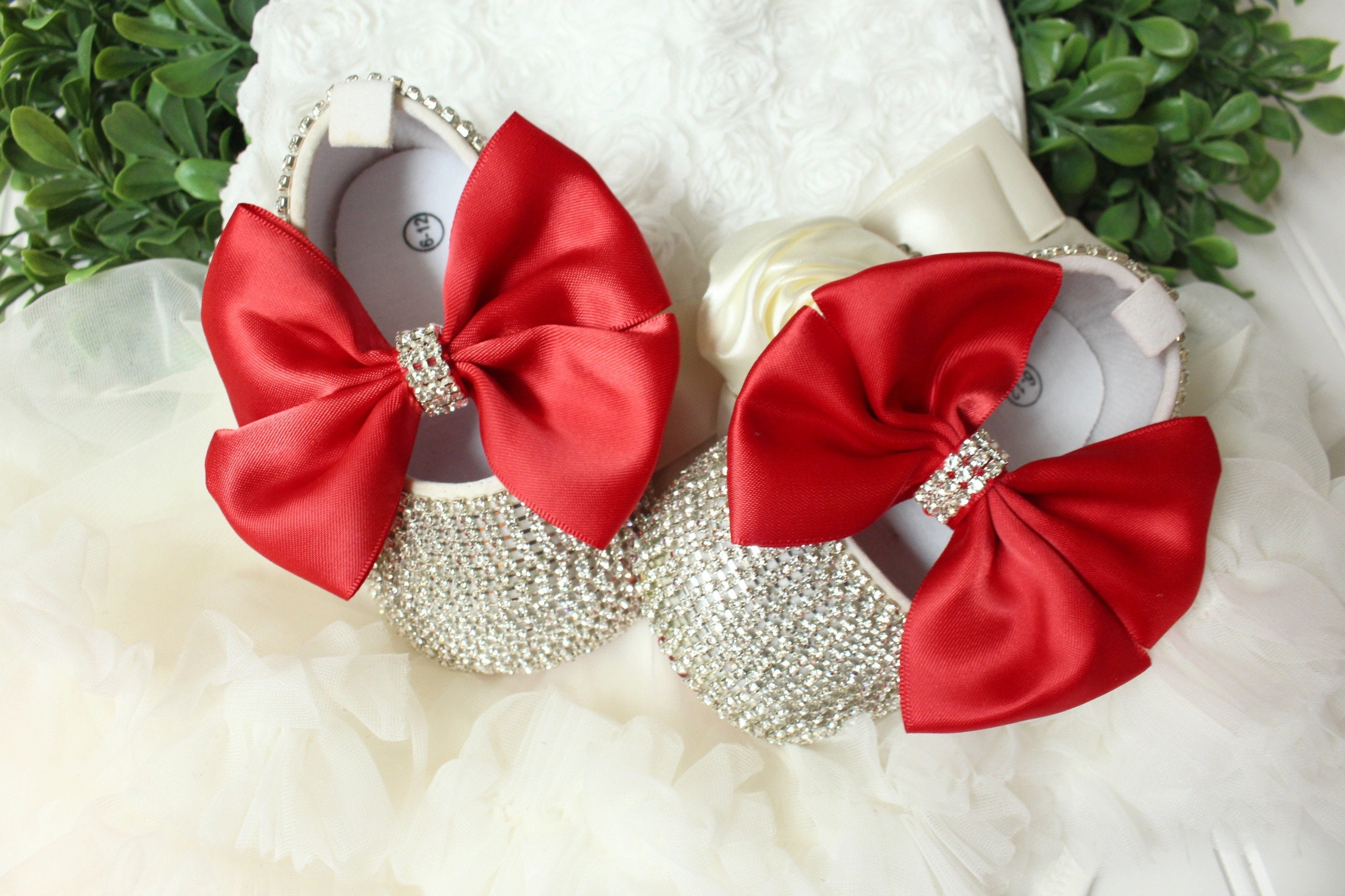 Rhinestone Red Bottom Baby Shoes Custom Baby Shoes..luxury - Etsy