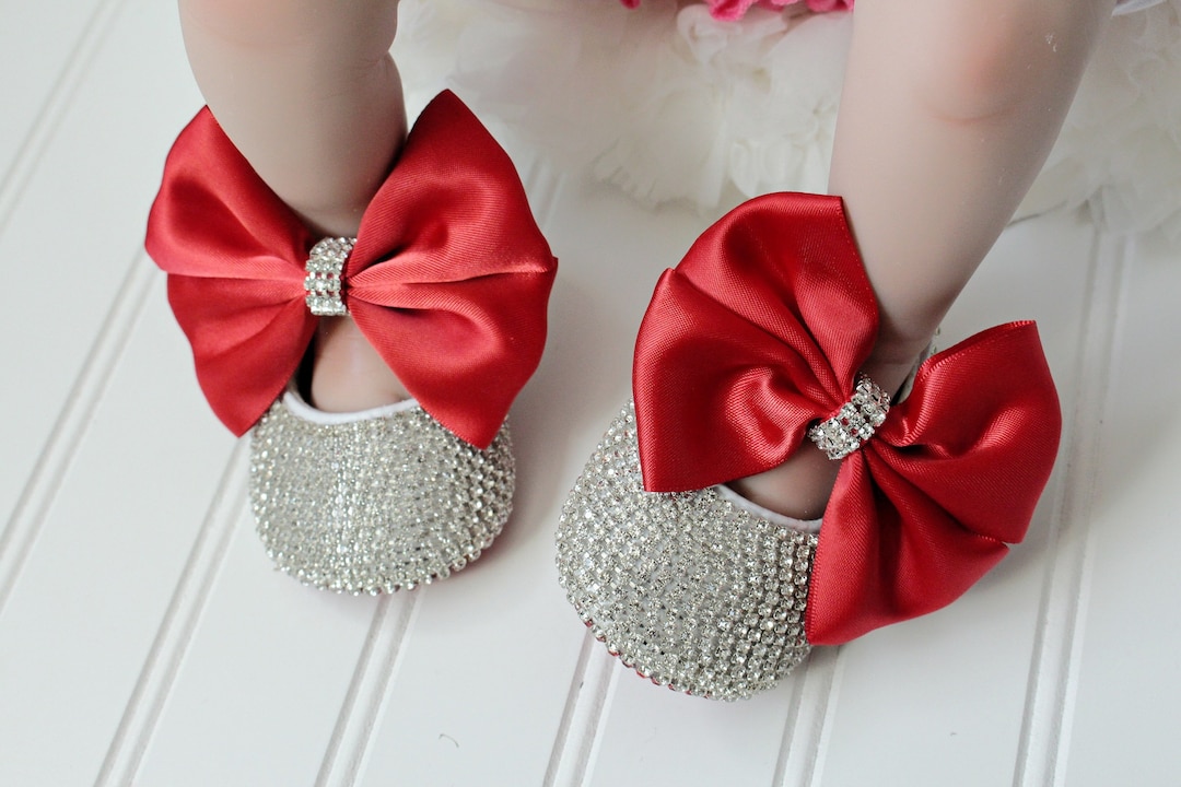 Rhinestone Red Bottom Baby Shoes, Custom Baby Shoes..luxury Gift Set Etsy