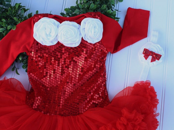 Robe de b b fille personnalis e rouge Robe moelleuse. Robe de