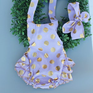 Lavender romper..1st birthday outfit..photography outfit..