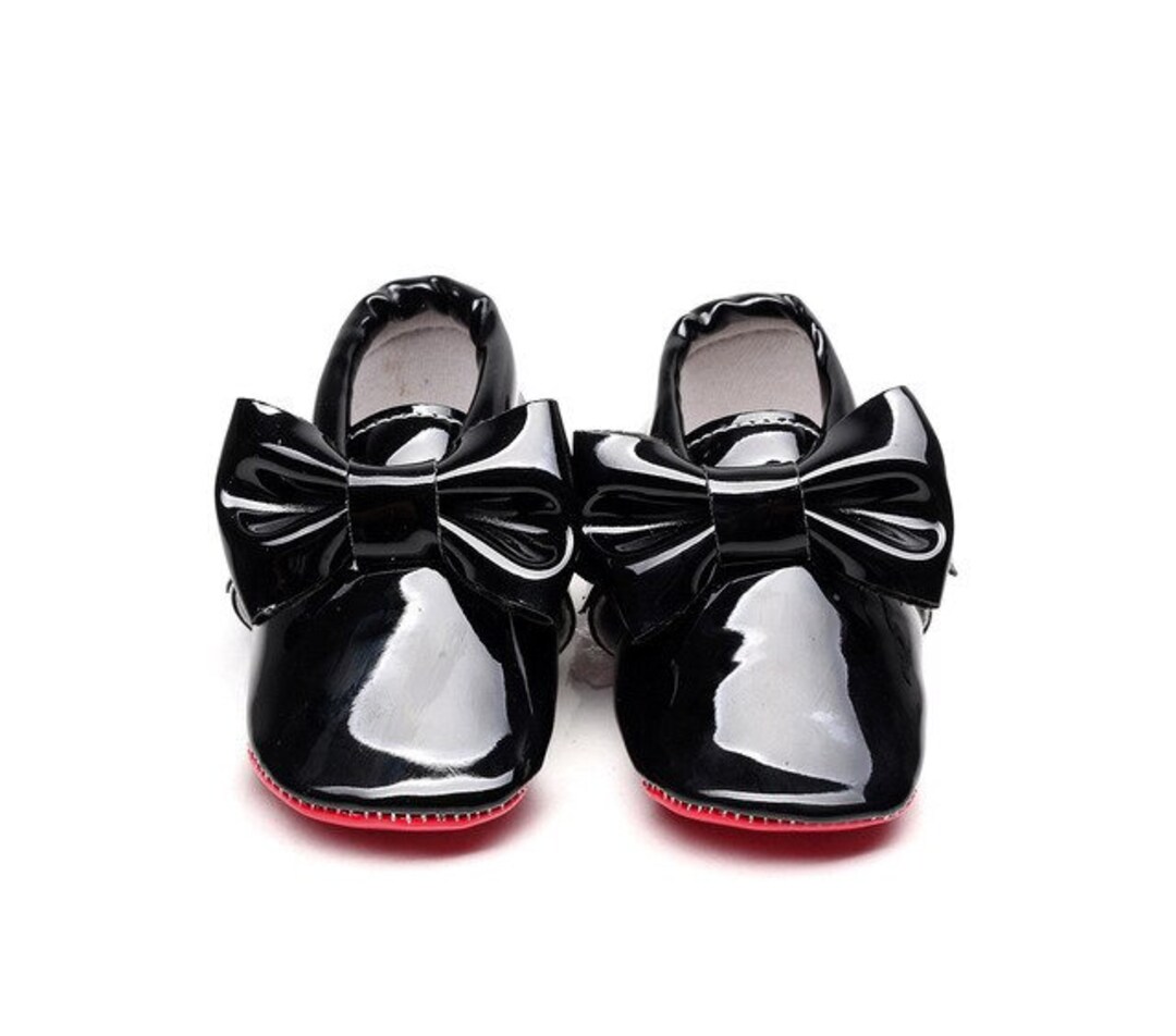 Custom Baby Girl Red Bottoms, Girl Moccasins, Black Red Bottom Moccasin, Luxury Shoes Etsy