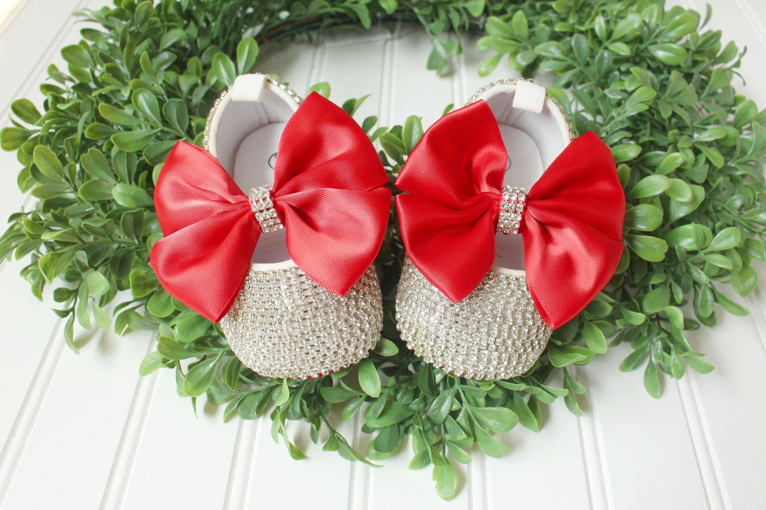 Rhinestone Red Bottom Baby Shoes Custom Baby Shoes..luxury Etsy