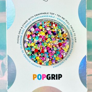 Confetti Glitter PopSocket: Customized - Swappable Top - Adhesive Base