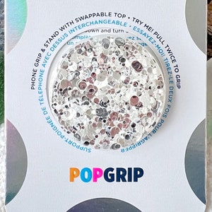 Disco Ball Vibes Swappable PopSocket, Handmade/Customized, Swappable PopSocket, Clear Base PopSocket, PopGrip, Glitter PopSocket