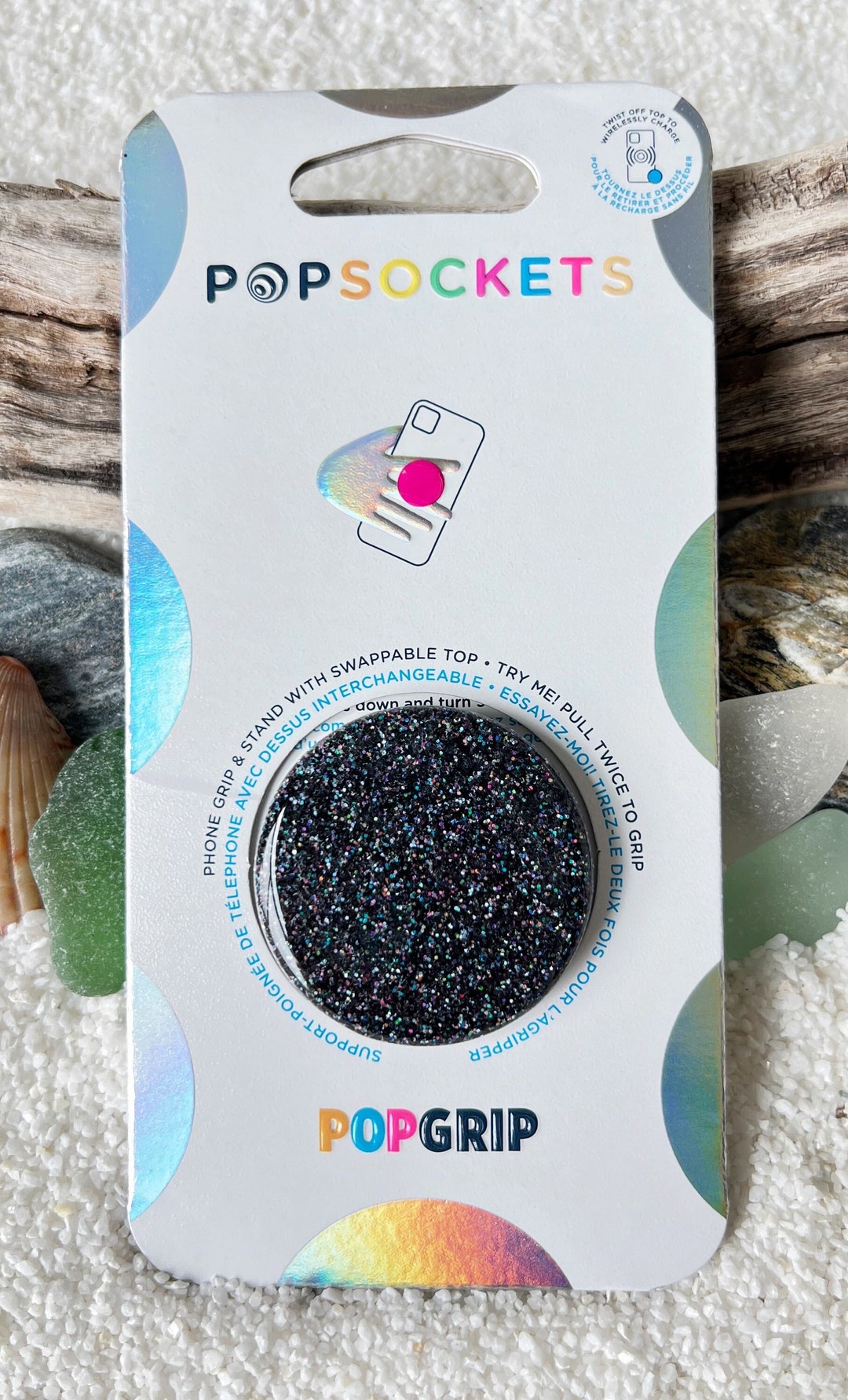 Nebula Glitter Swappable Popsocket, Handmade/customized, Swappable ...