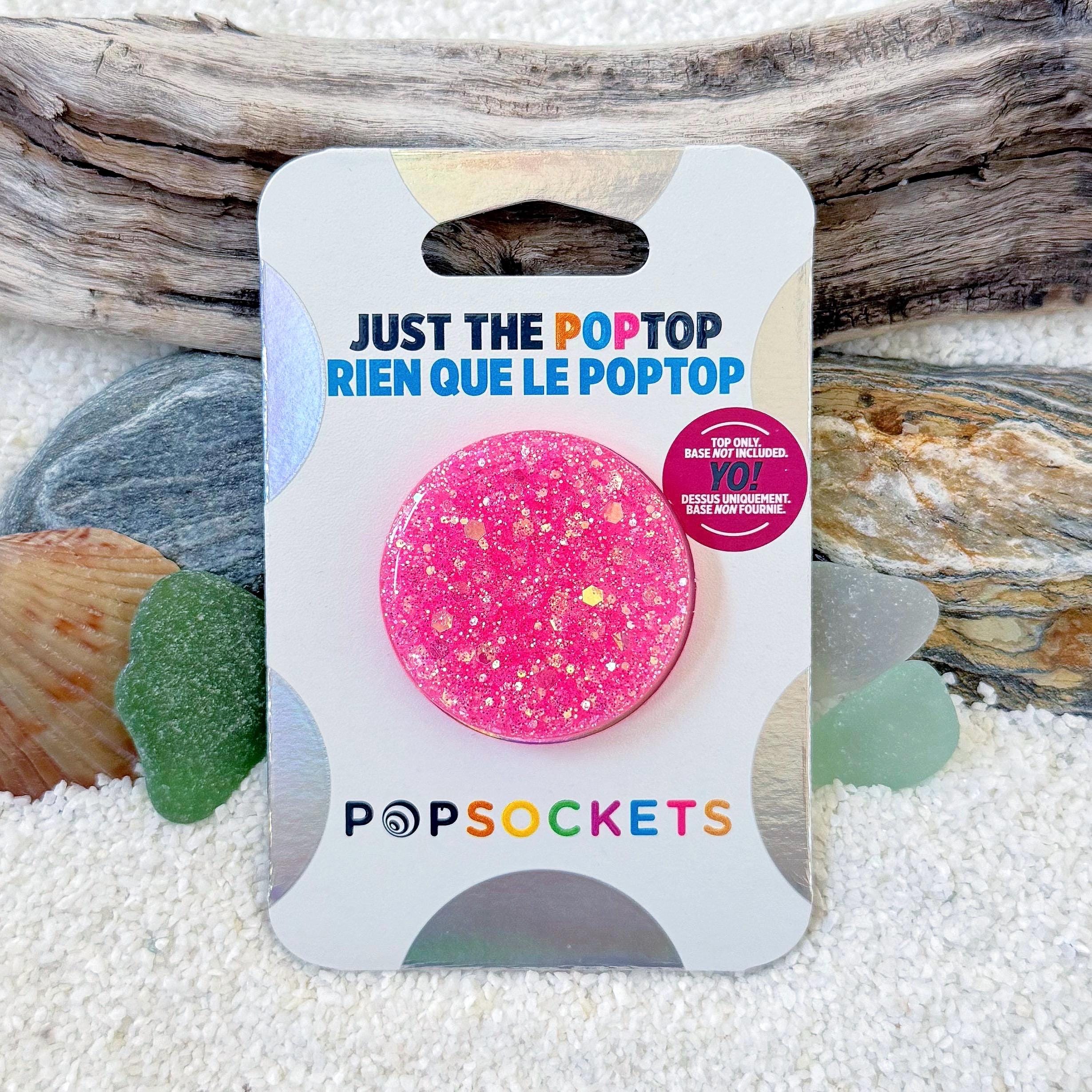 Adhesive Popsocket Fell Off Base Hot Pink Glitter, Customized