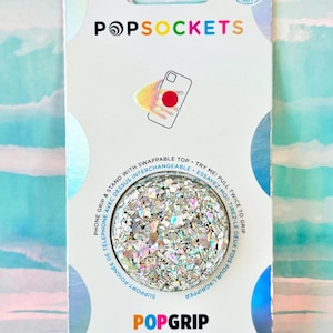 Shattered Holo Glitter PopSocket: Customized - Swappable Top - Adhesive Base