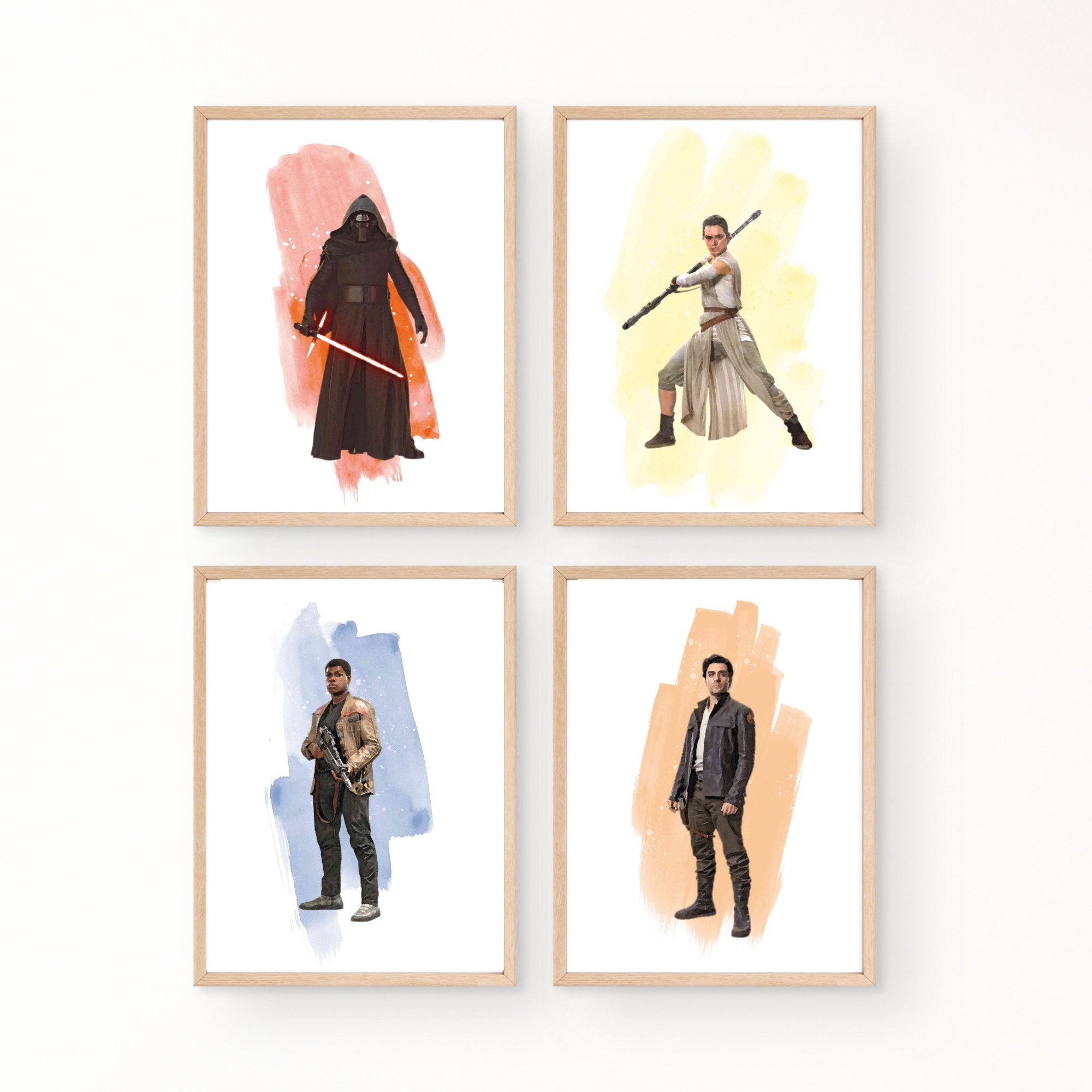 Set of 13 Classic Star Wars Watercolor PRINTABLE ART, Star Wars ...