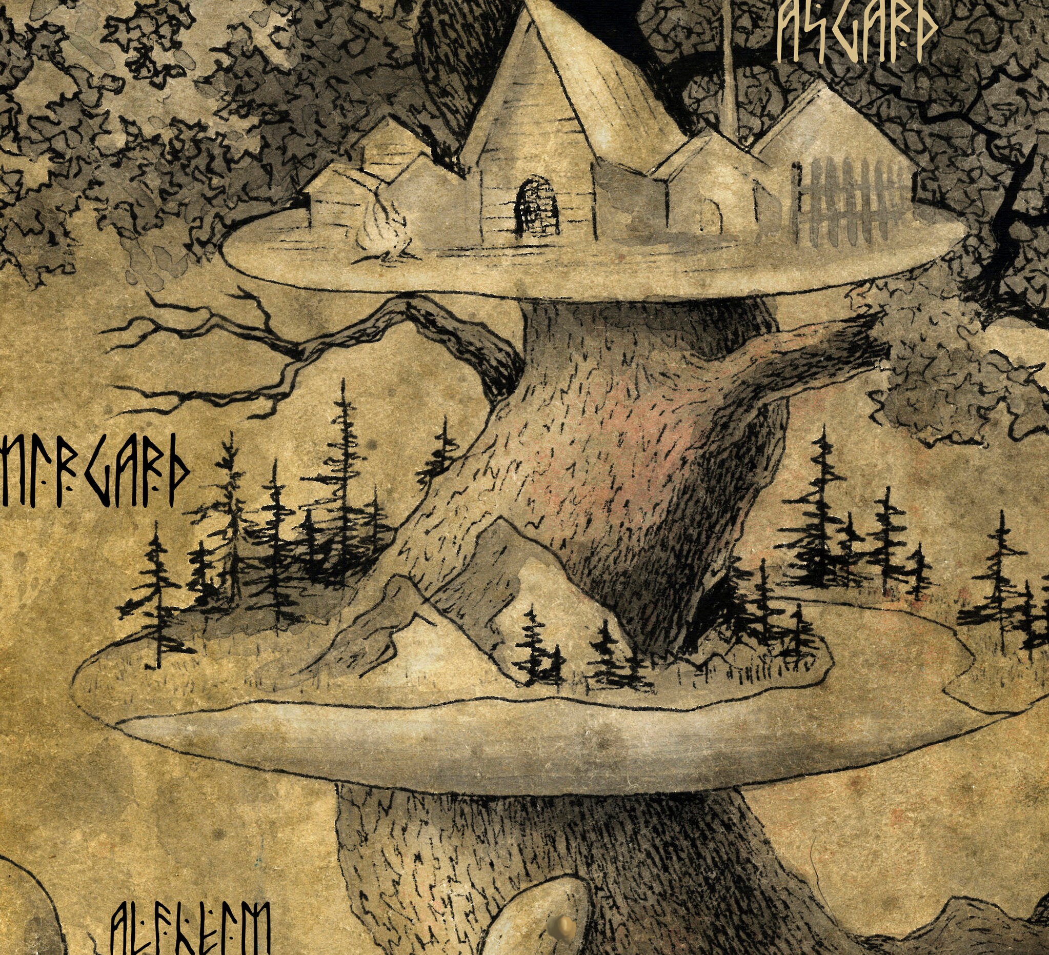 Yggdrasil Art PRINT Pagan decor Viking decor Heathen Asatru | Etsy