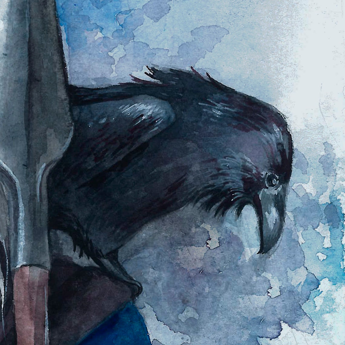 Druid Asatru Pagan Art Odin Heathen Wotan Art PRINT Watercolor | Etsy