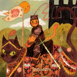noble destrier (impression d&#39;art chat A5)