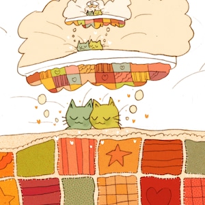 dreaming of you (A5 Cat Art Print)