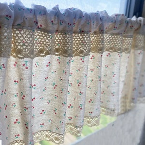 Express Shipping Fee For Order 3295968928 Cute Red Cherry Printing on Beige Linen Cotton Curtain