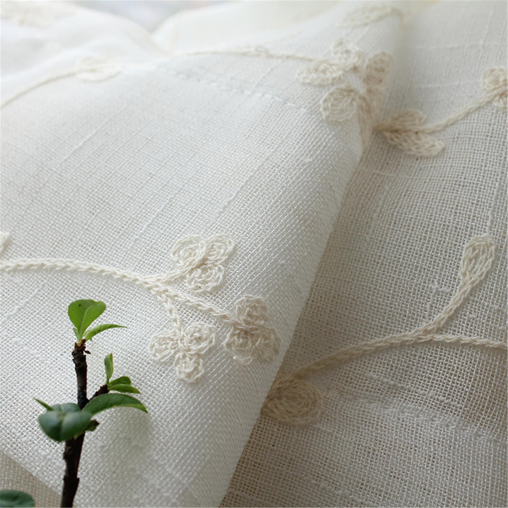 Custom Curtains Country Cream Leaves Vines Branches Etsy