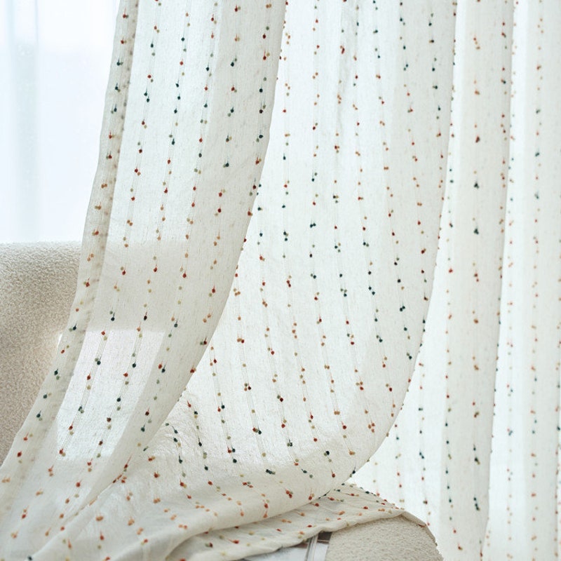 Embroidered Sheer Linen Fabric - Etsy New Zealand