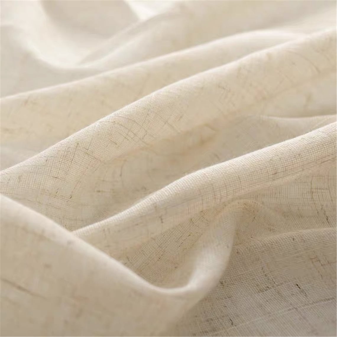 Vintage Nature Raw White Solid Linen Sheer Curtain Fabric By Etsy