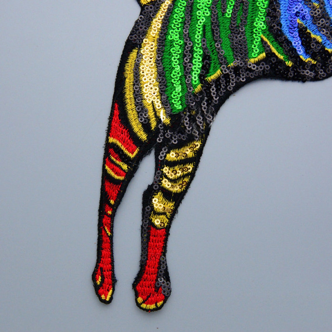 Colorful Sequin Tiger Embroidery PatchAnimal Embroidered Etsy