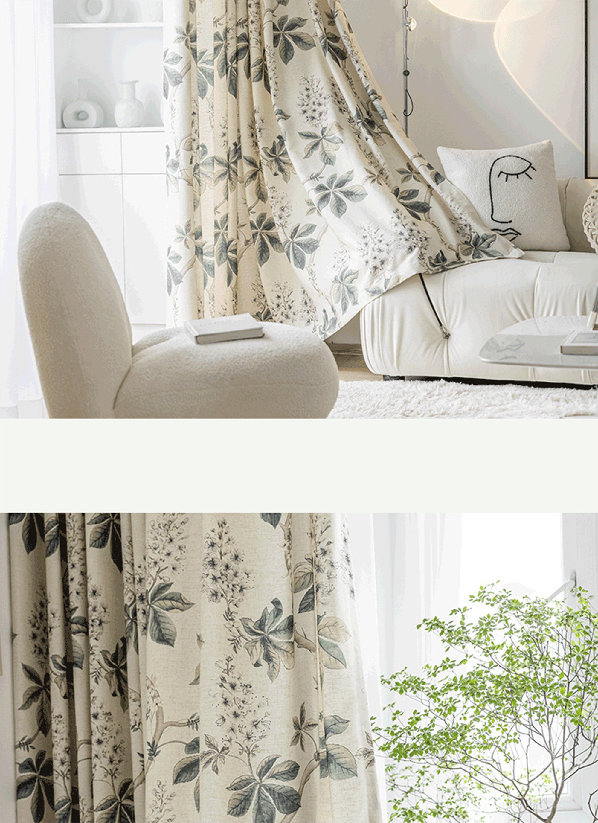 Autumn Leaves Blackout Curtain: Custom Forest Print Drapes - Etsy