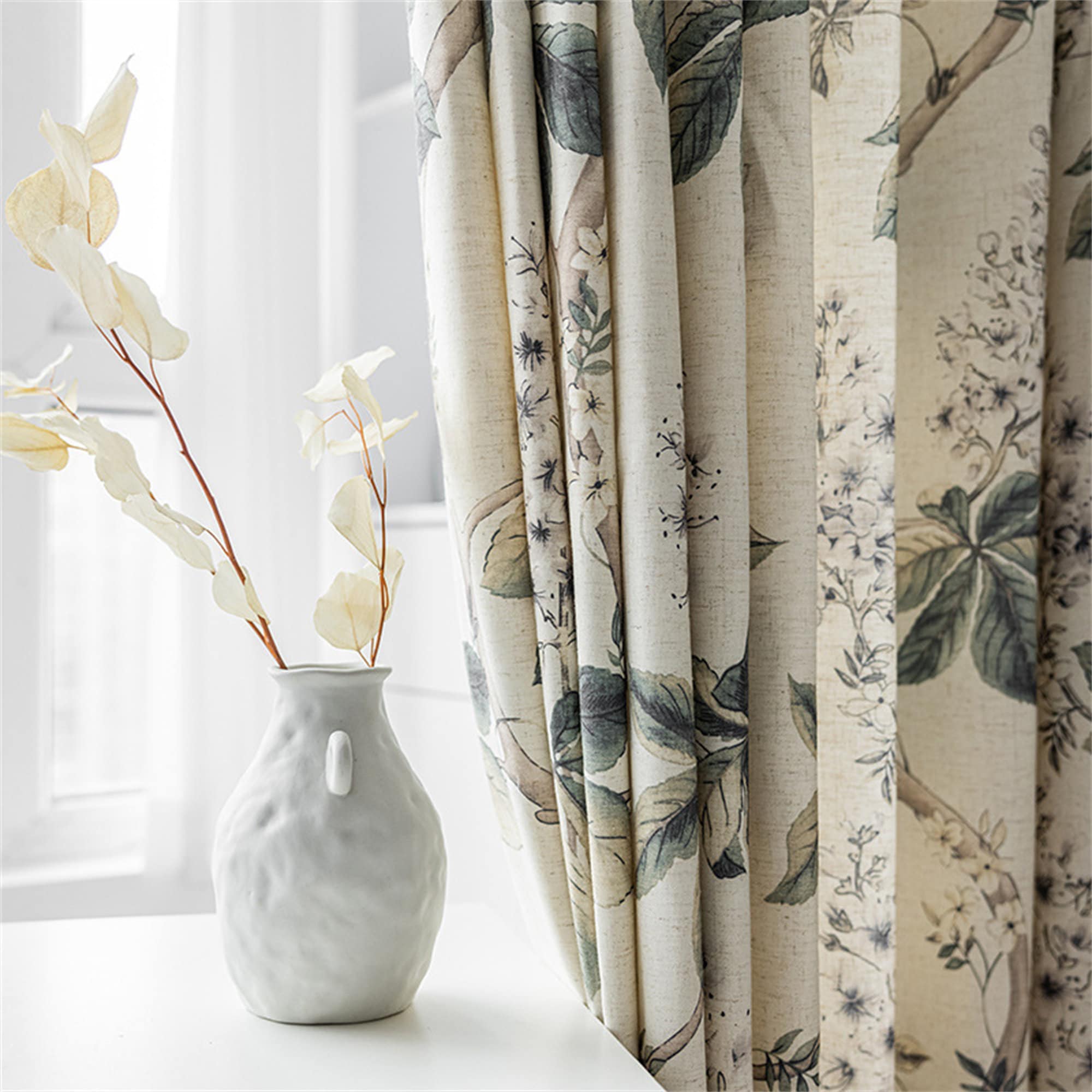 Autumn Leaves Blackout Curtain: Custom Forest Print Drapes - Etsy