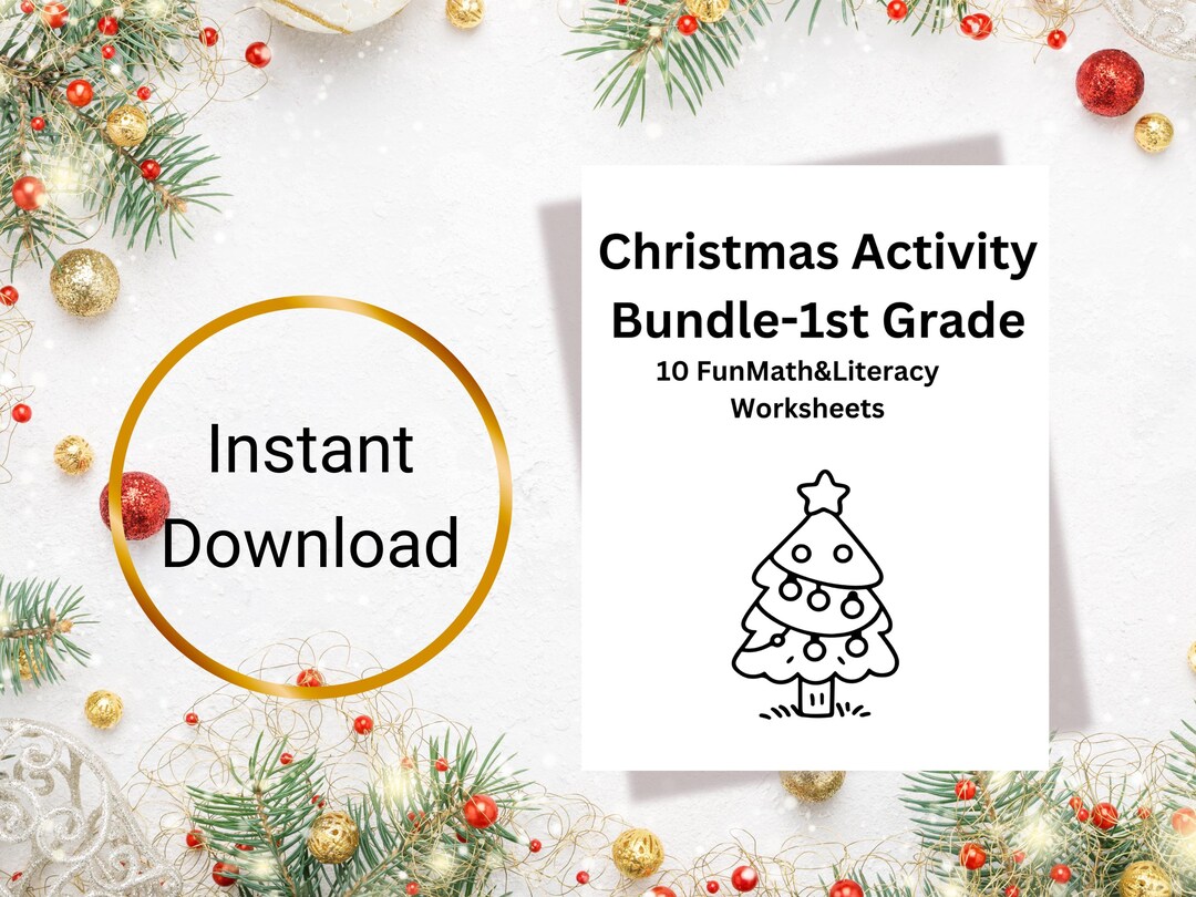 Christmas Activity Bundle 1st Grade | Kids Christmas Worksheets ...