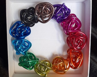 Contemporary Twist Rainbow Bracelet