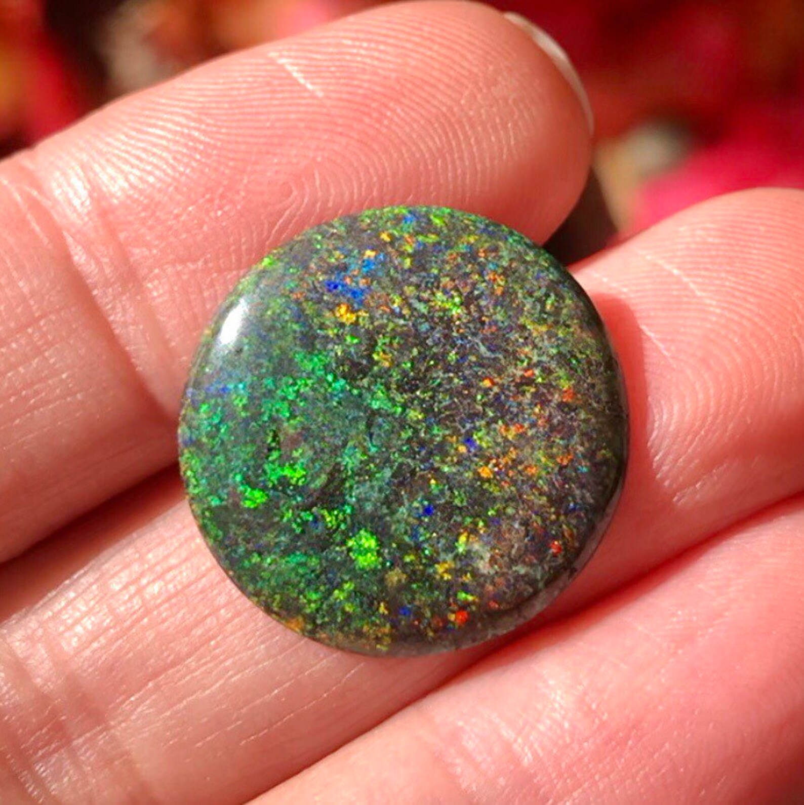 22mm Opal Disc Round Opal Andamooka Opal Opal Jewelry Opal Etsy Australia