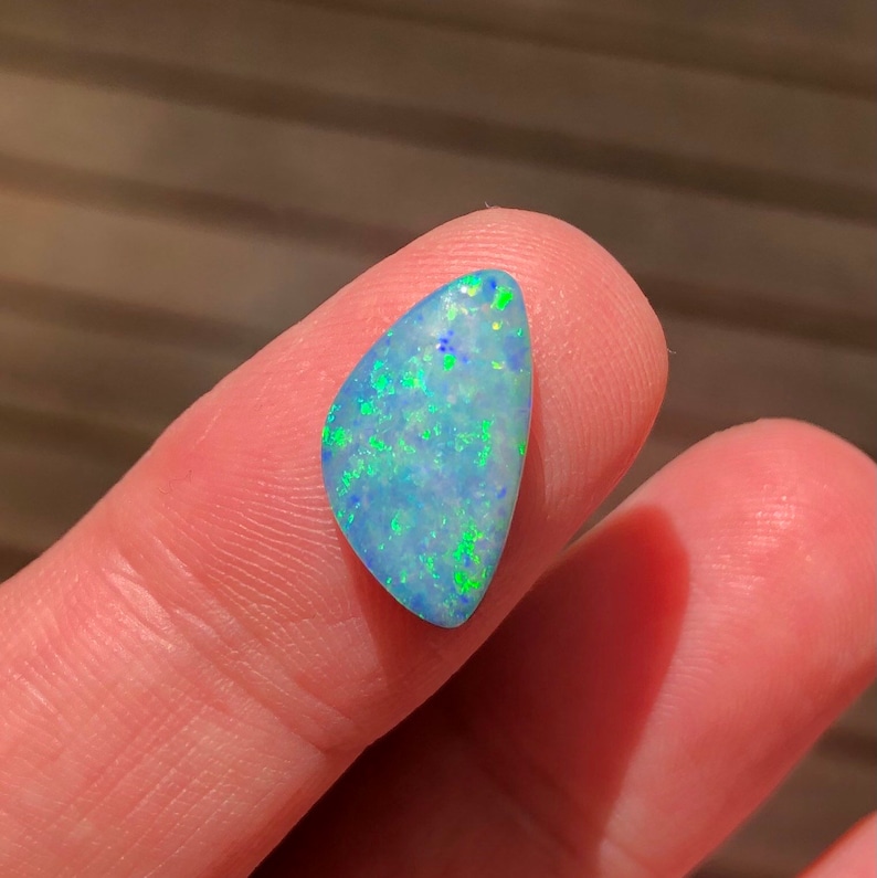 Handmade Jewelry Blue Opal Opal Ring Opal Jewelry Silver Rings Doublet Engagement Ring Doublet Australian Opal Natural Gem