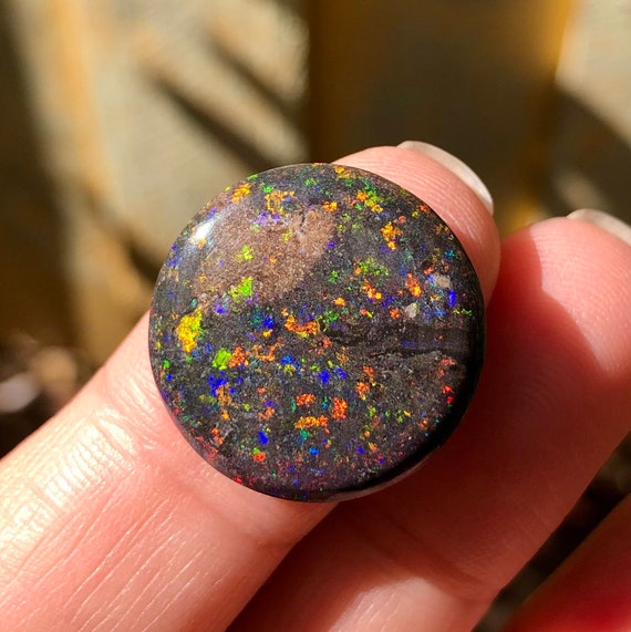 22mm Round Opal, Opal Disc, Andamooka Opal, Australian Opal, Solid Opal, Andamooka Matrix, Opal Ring, Opal Jewelry, Opal, Handmade Jewelry