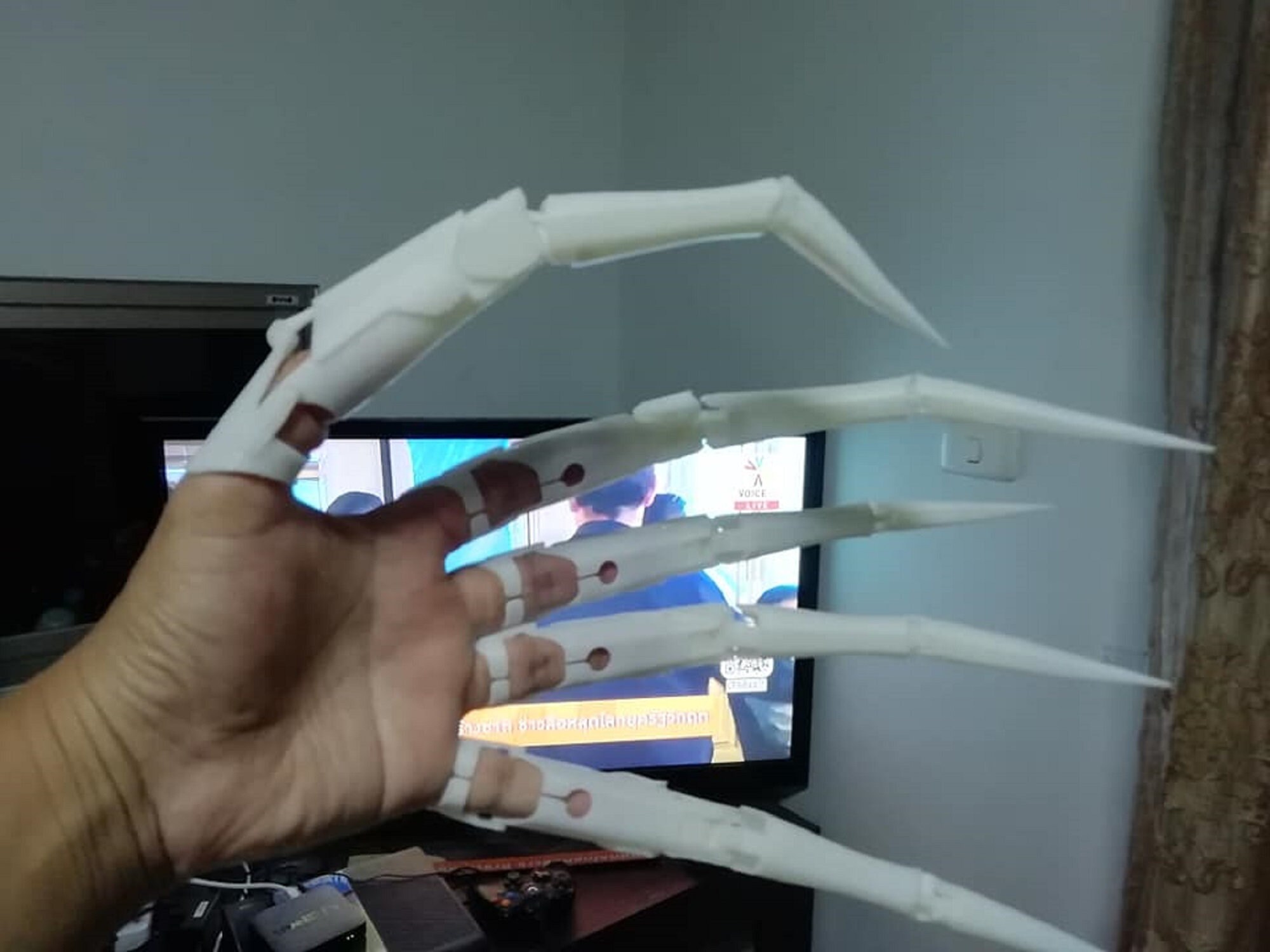 New Design Articulated Bone Fingers Single hand/ Color White Etsy