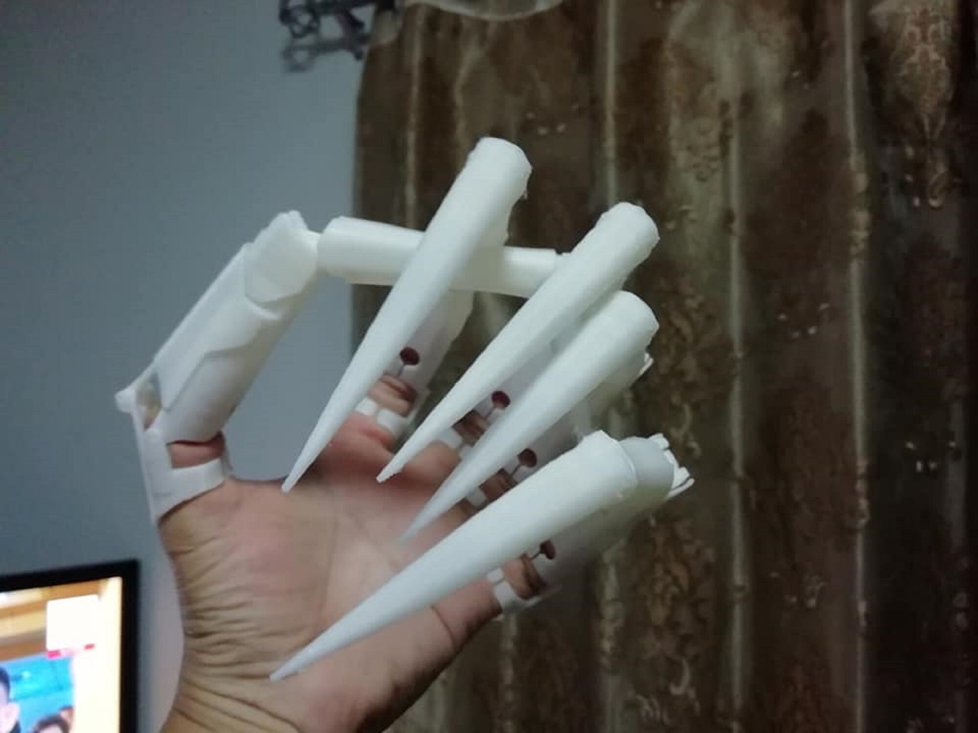New Design Articulated Bone Fingers Single hand/ Color White Etsy