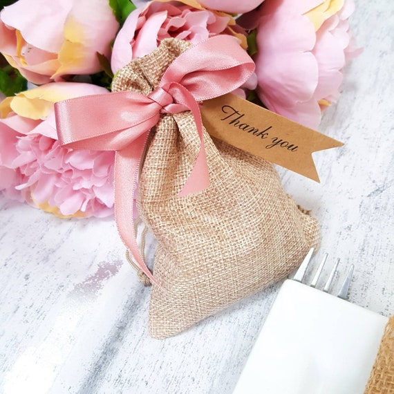 Wedding Favour Bags Wedding Favours Hessian Bags Rustic Wedding