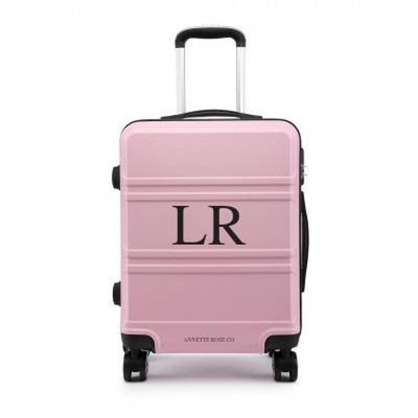 Personalised suitcase, personalised luggage, ABS swivel wheel suitcase, cabin bag, holiday weekend bag, overnight bag, hospital bag, travel