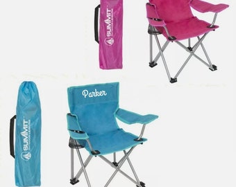 Personalised kids camping chair, foldable camping chairs, camping accessories, folding seat, kids beach chair, kids garden chair, picnic