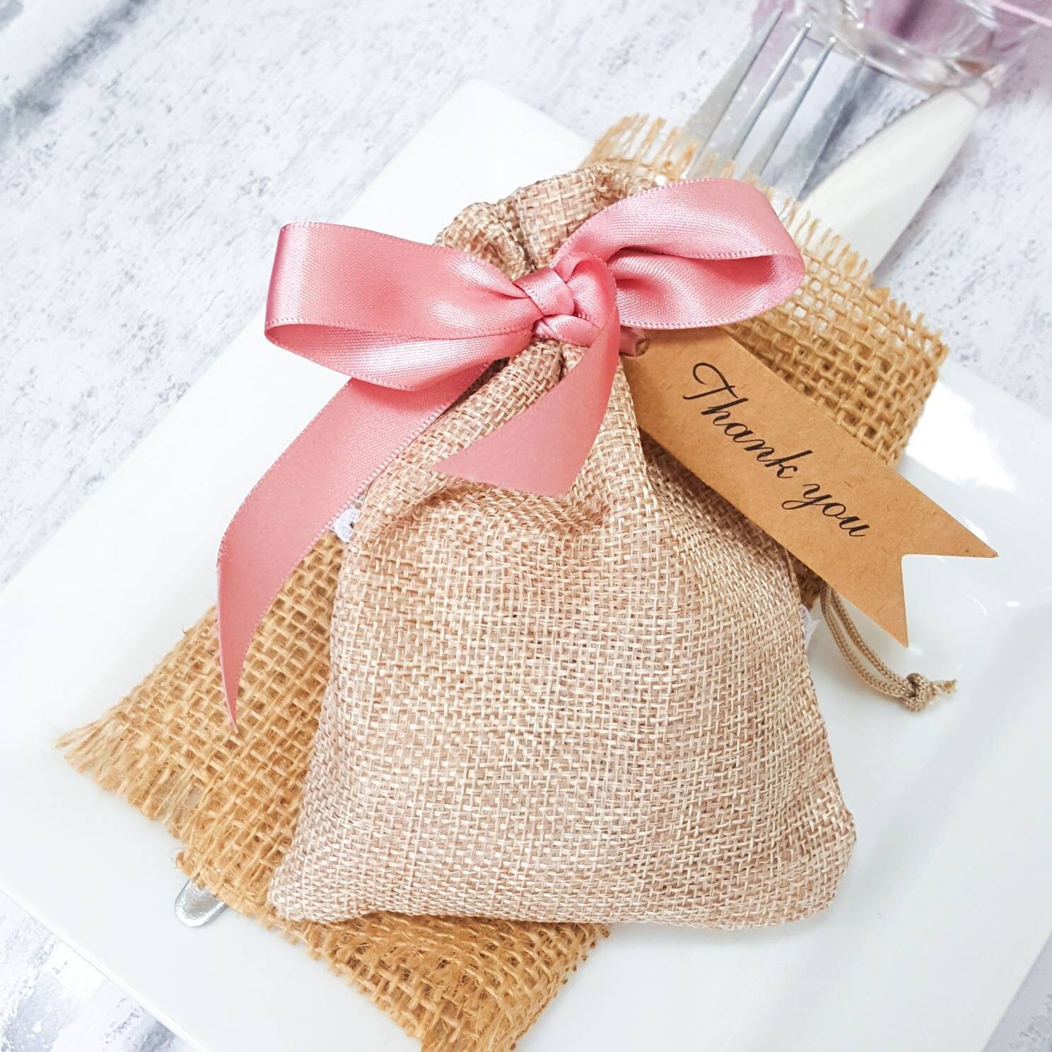Wedding favour bags wedding favours hessian bags rustic Etsy