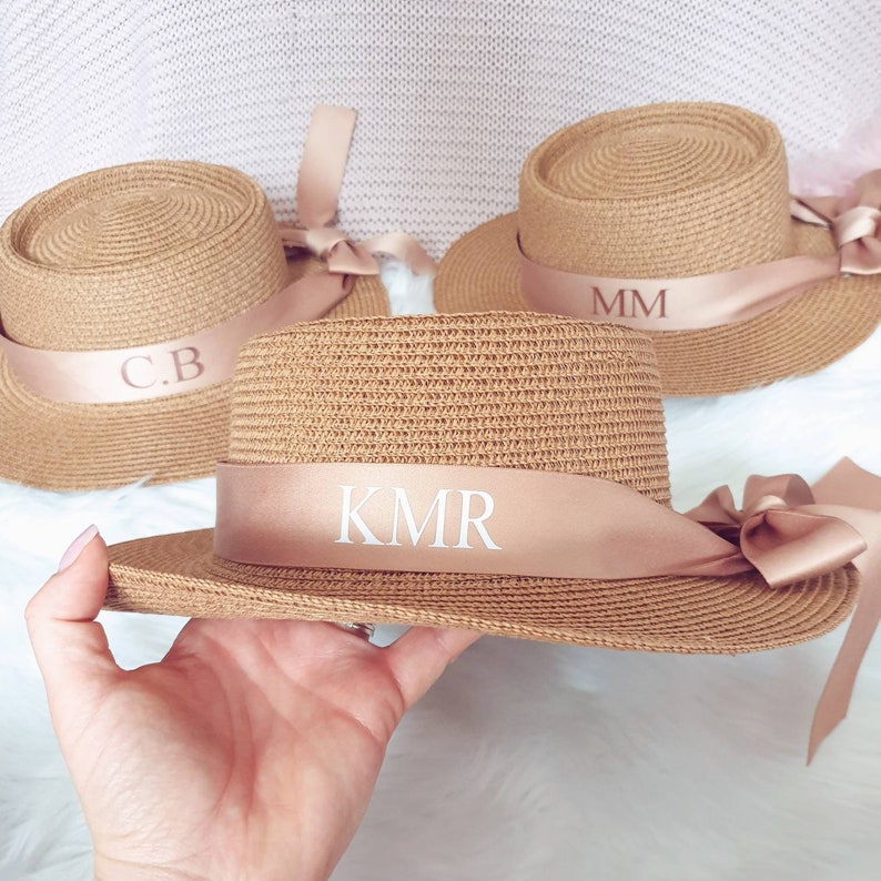 Personalised Fedora Hat Straw Hat Panama Hat Monogram Etsy UK