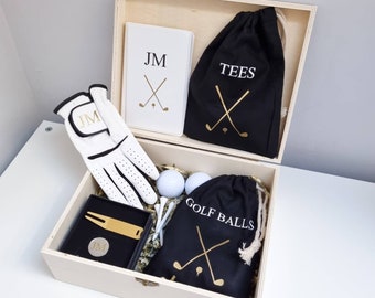 Personalised golf gift set, Christmas gift, Golf gift, Dad gift, Birthday gift, Golfer gift, Golf glove, Golf balls, Golf tees, retirement
