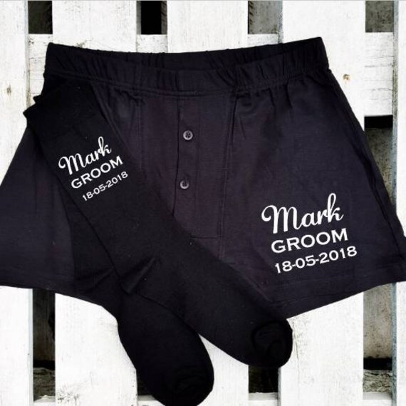 underwear PERSONALISED MEN BOXERS SHORT UNDERWEAR ANY NAME GROOM USHER