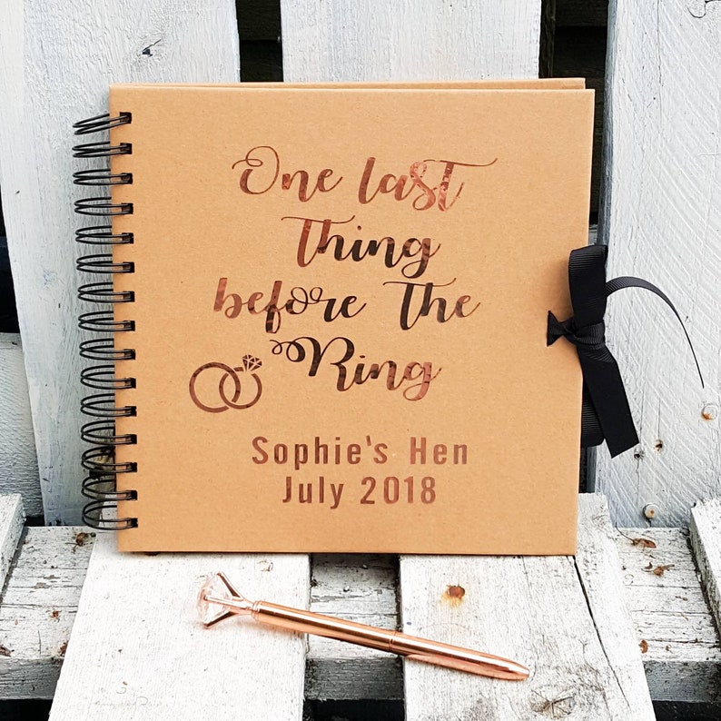 Hen guest book personalised scrap book photo album hen do Etsy