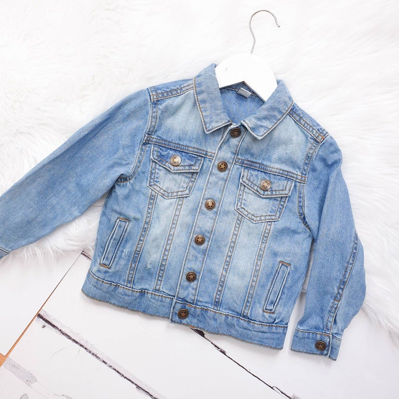 Personalised Kids Denim Jacket Patch Denim Jacket Girls Etsy UK
