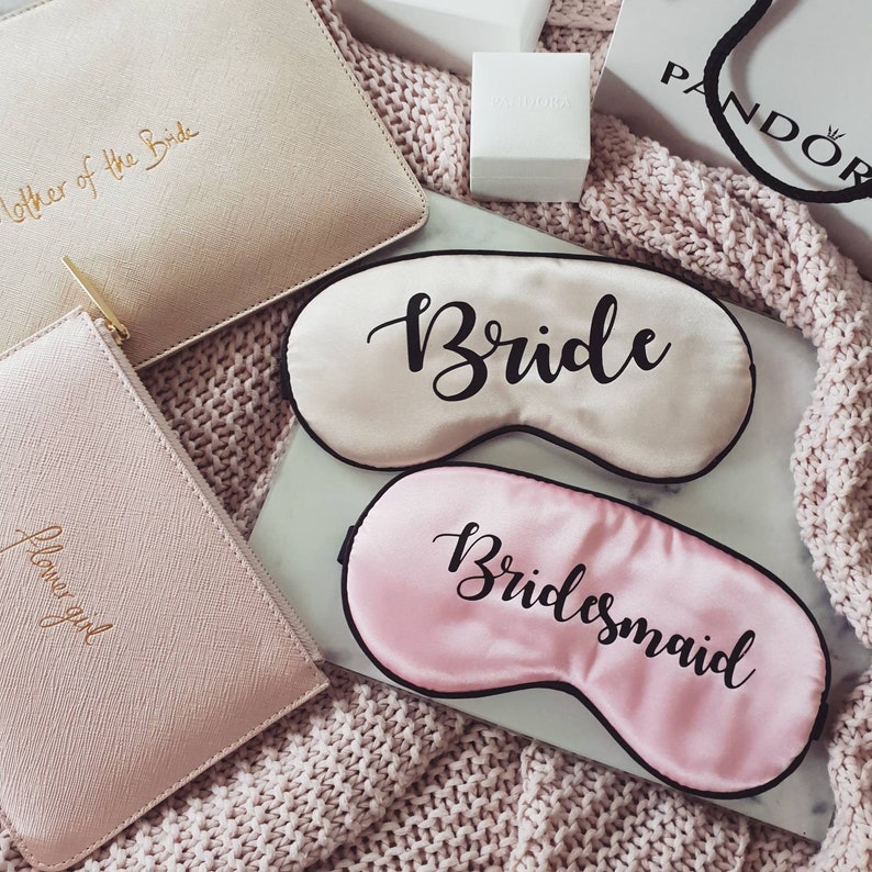Bride Sleep Mask Bridesmaid Gift Satin Eye Mask Hen Party Etsy UK