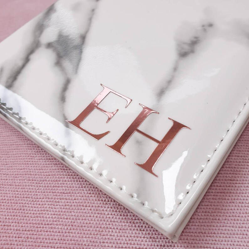 Personalised Marble Passport Covers Rose Gold Monogram Etsy
