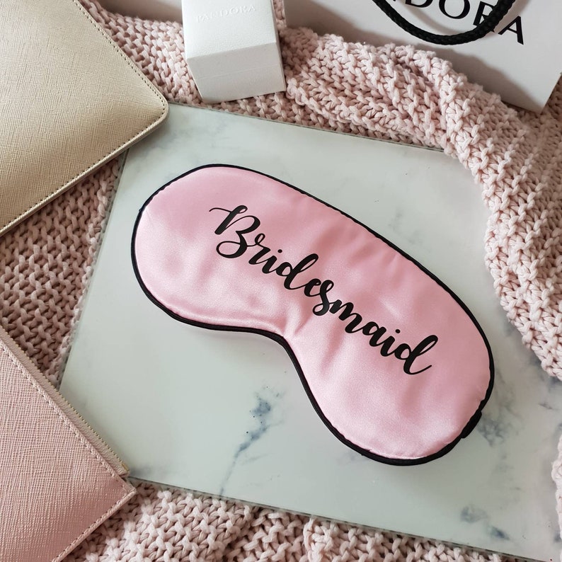 Bride Sleep Mask Bridesmaid Gift Satin Eye Mask Hen Party Etsy UK