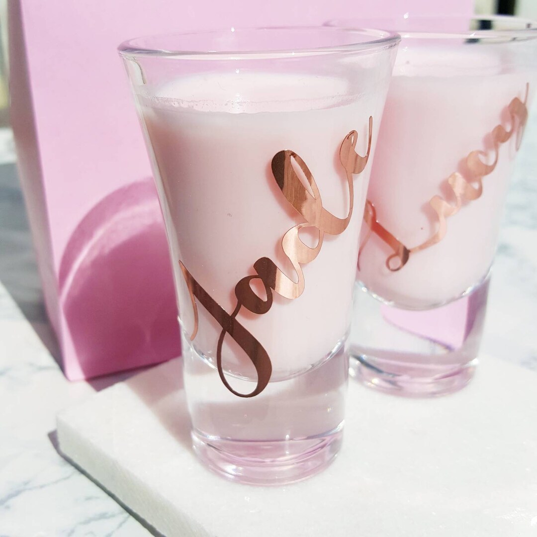 Personalised Shot Glasses Wedding Favours Rose Gold Shot Etsy UK