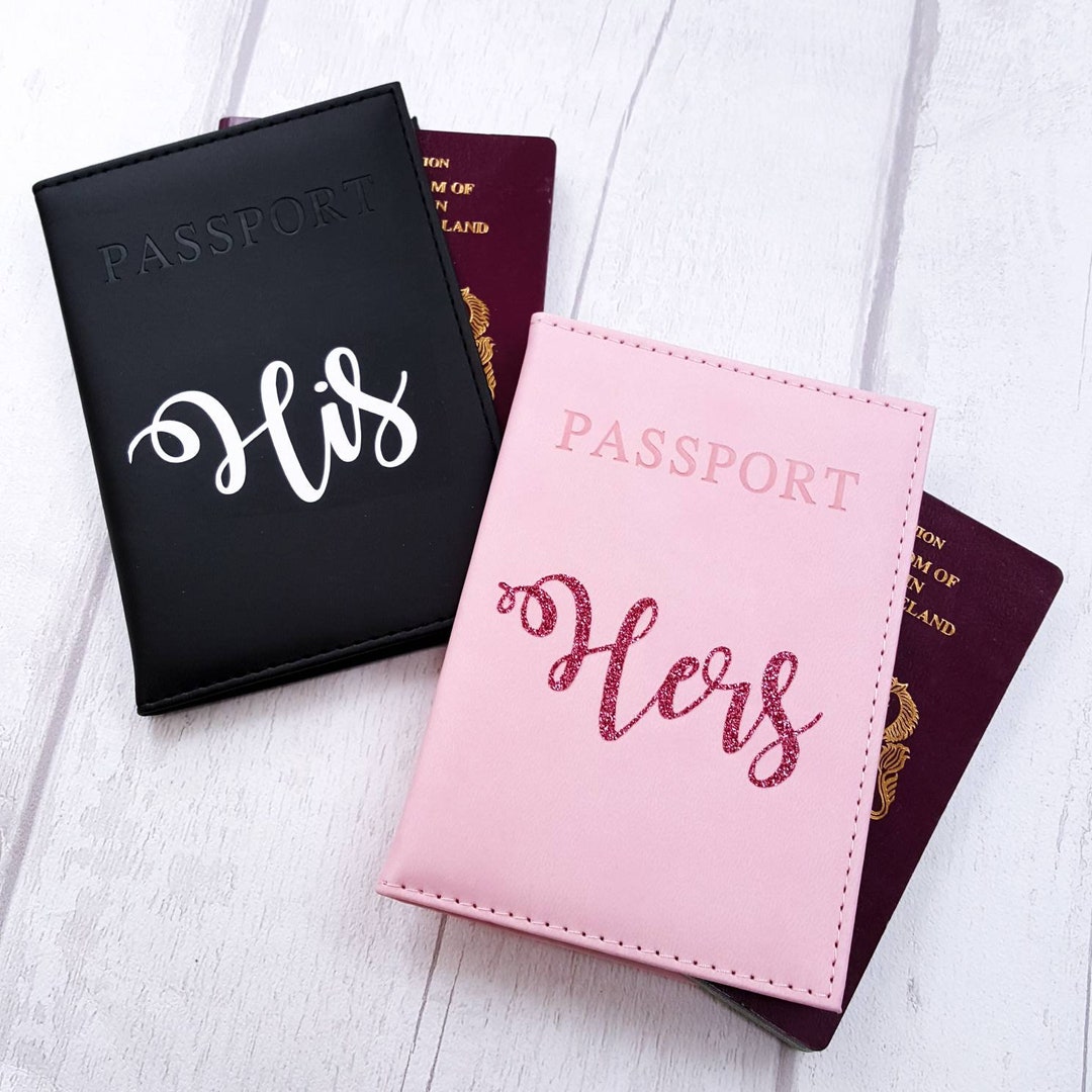 Couple Passport Covers, Wedding Gift for the Couple, Newlywed Honeymoon