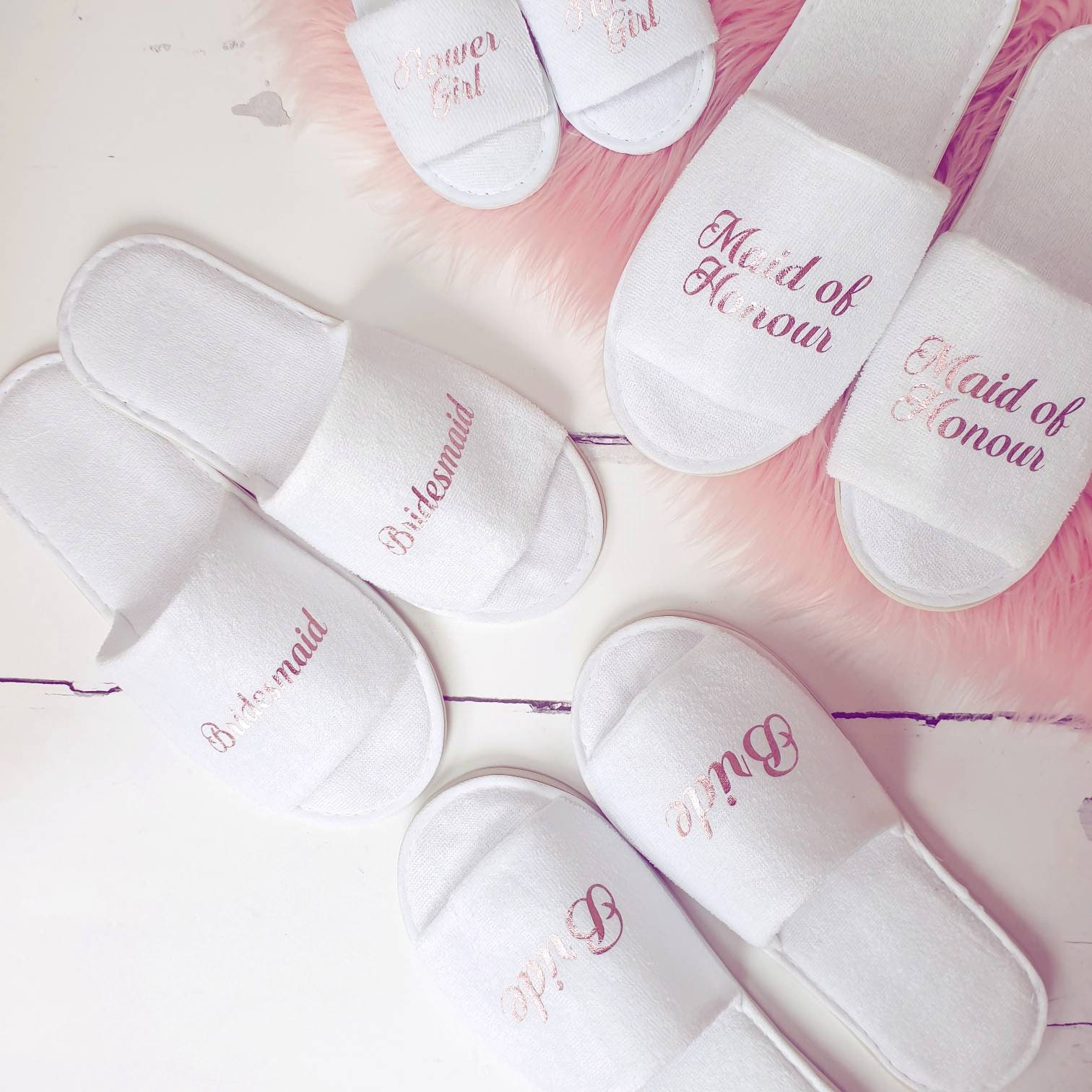bridal party slippers
