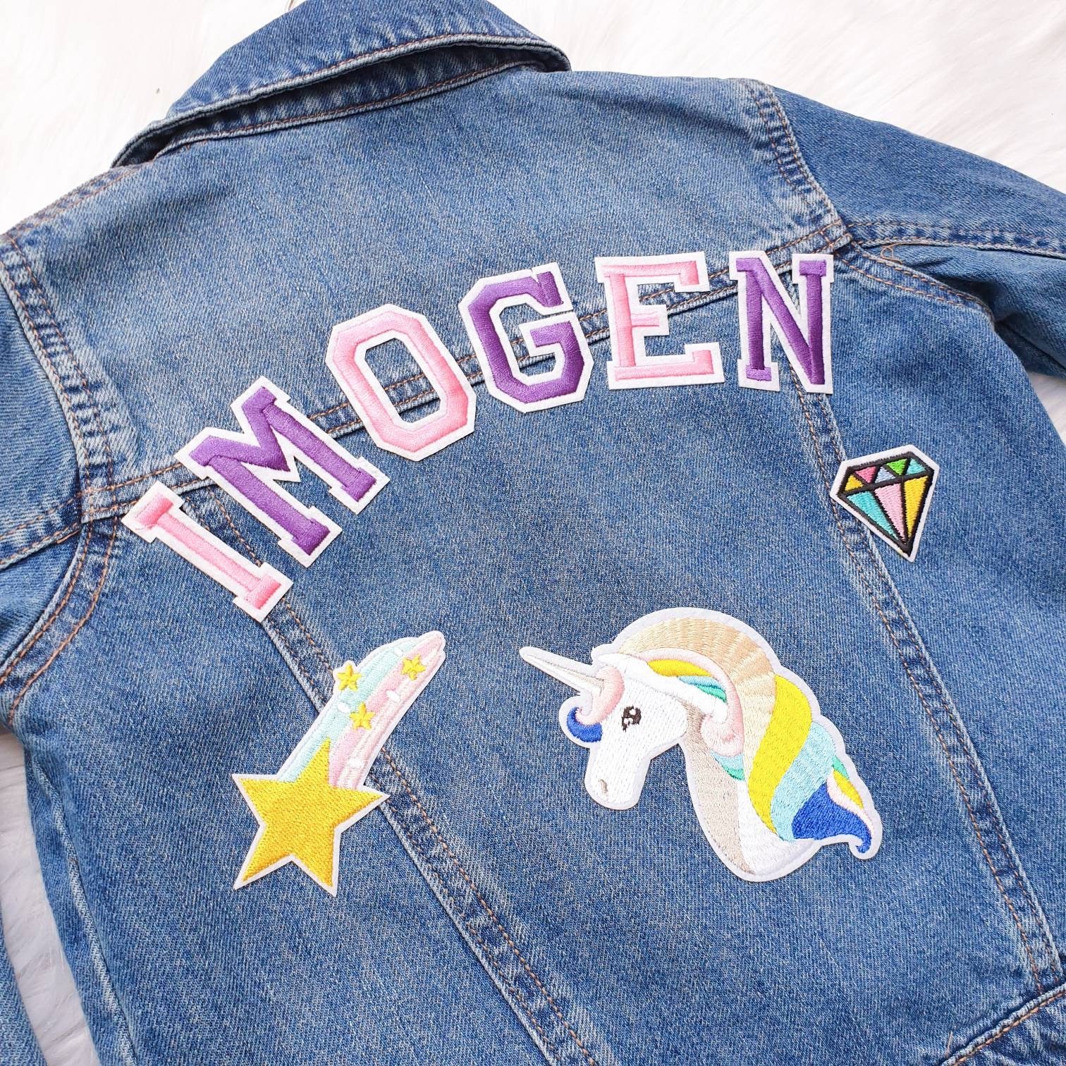 Personalised Kids Denim Jacket Patch Denim Jacket Girls - Etsy UK