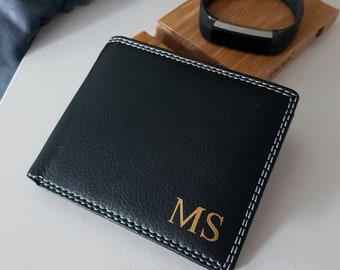 Personalised leather wallet, Father's day gift, personalised wallet for men, monogram wallet, mens birthday gift, gift for him, wallet gift