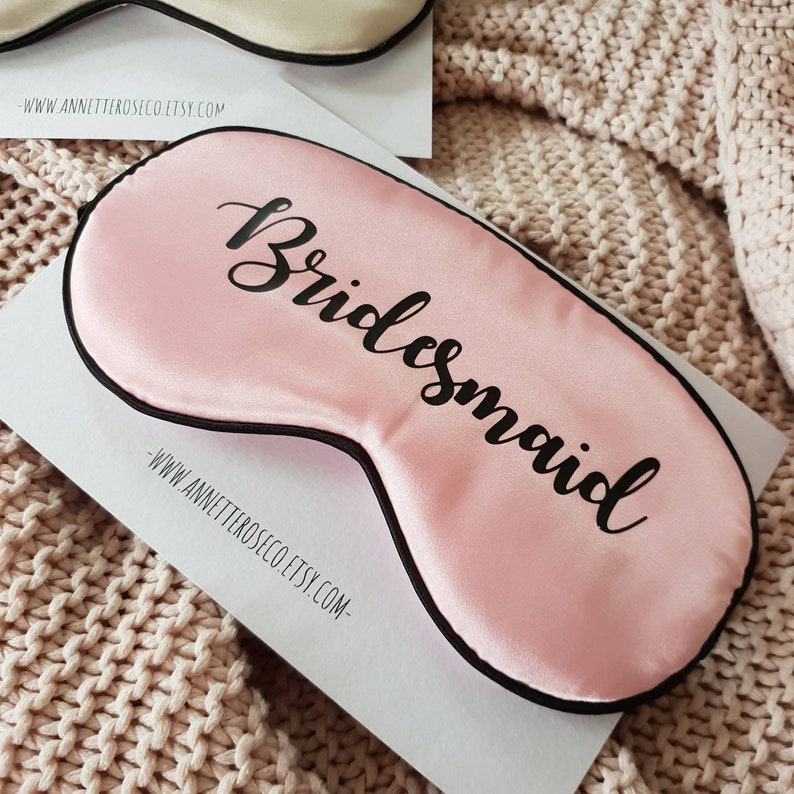 Bride Sleep Mask Bridesmaid Gift Satin Eye Mask Hen Party Etsy UK