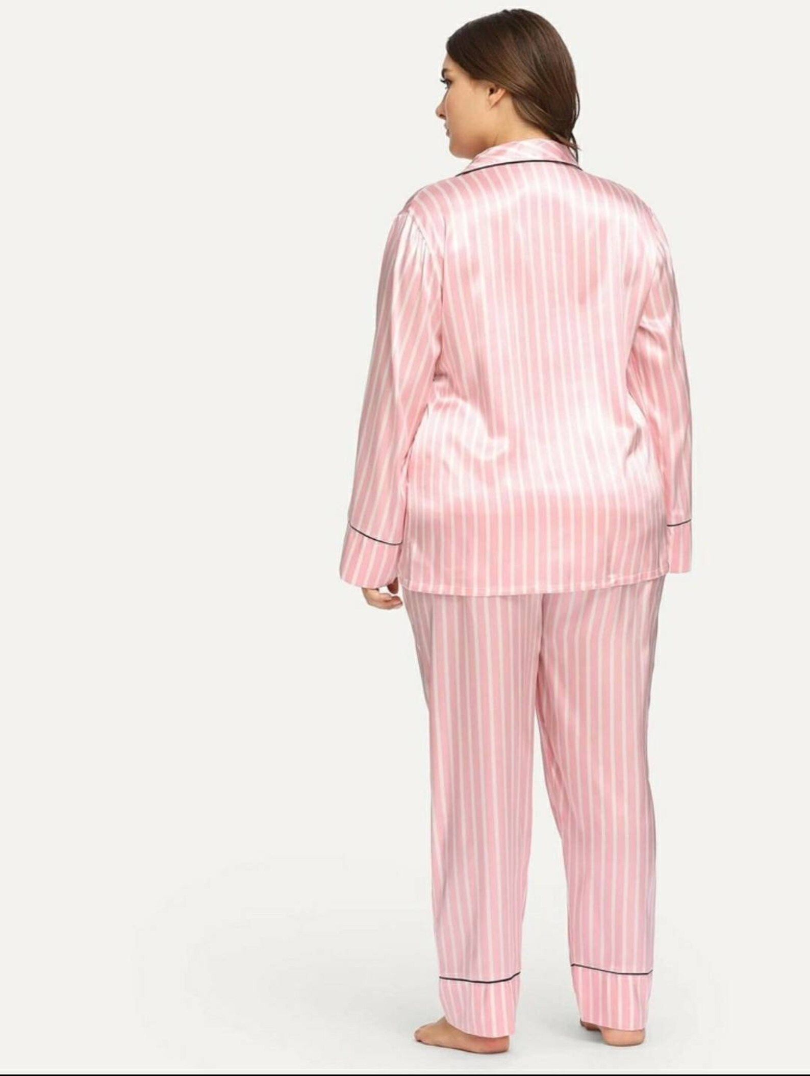 Personalised satin pyjamas pink striped pyjamas birthday | Etsy