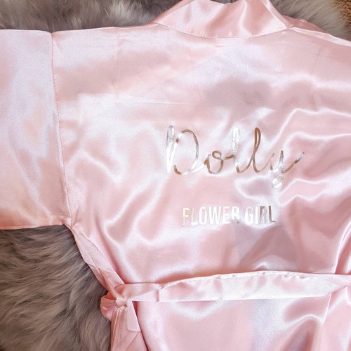 Flower Girl Robe Junior Bridesmaids Robes Wedding - Etsy